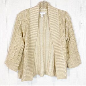Charter Club Gold Metallic Shrug Sweater